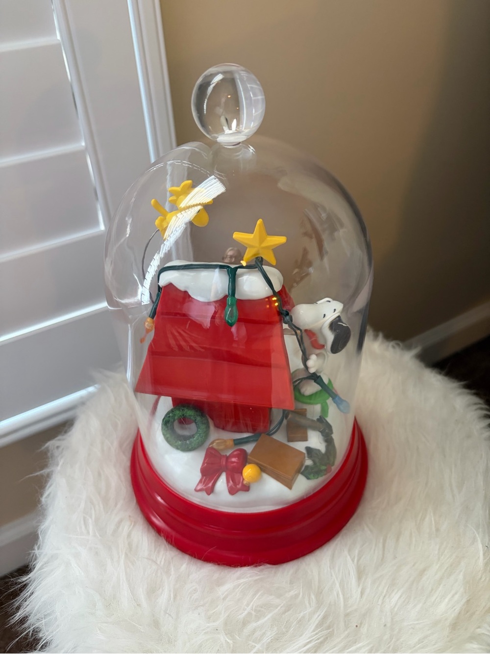 Light up Peanuts Snoopy Holiday Dome Decor - Red